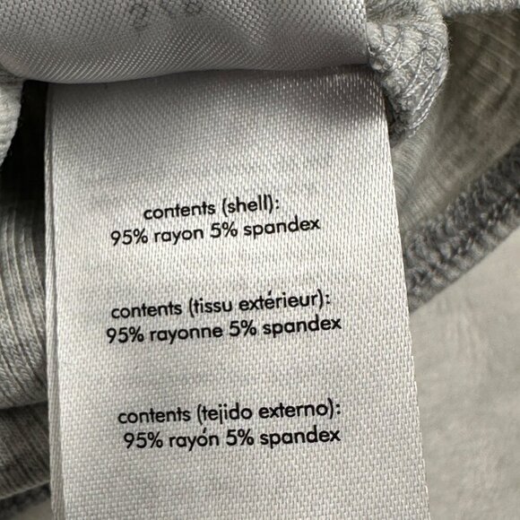 WeWoreWhat Womens Henley Bodysuit Gray Sz M Ribbed Long-Sleeve Comfy Stretch NWT - Picture 4 of 11